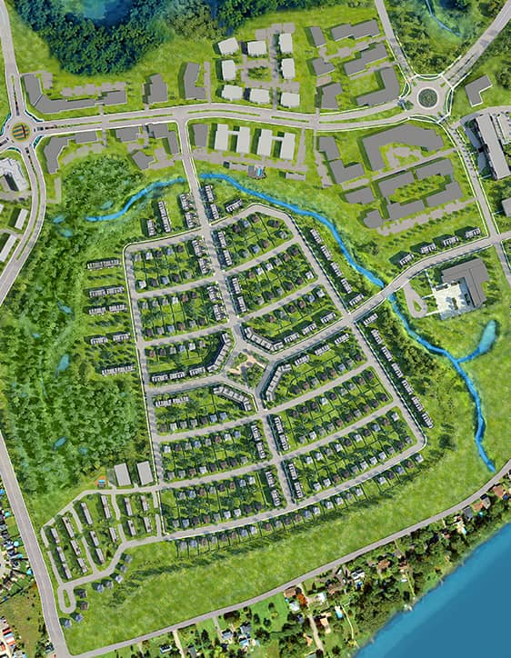 Map - Projet Urbanova - Maisons écoresponsables neuves à vendre à Lanaudière